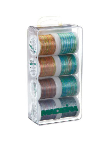 Mini caixa de fios de bordar Polyneon 40 Multicolor Madeira
