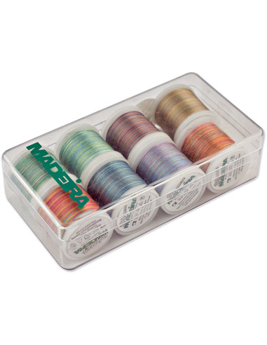 Mini caixa de fios de bordar Polyneon 40 Multicolor Madeira