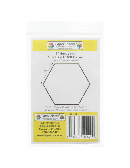 Conjunto de 100 hexágonos Paper Pieces 1in