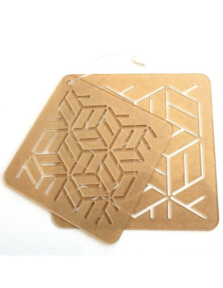 Conjunto de 2 moldes para estêncil de sashiko - Yose-Gi