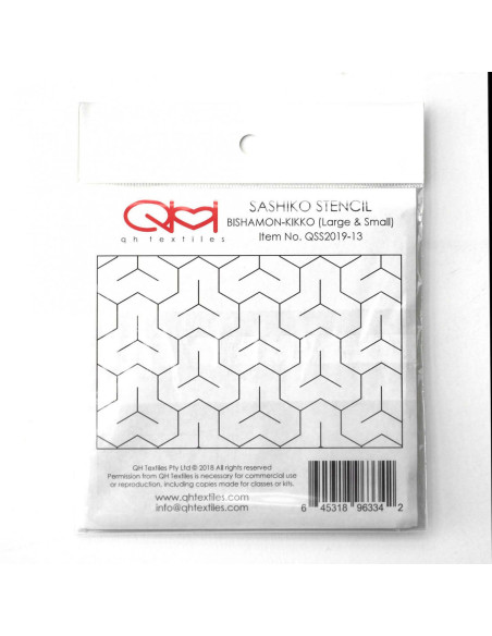 Conjunto de 2 moldes para stencil de sashiko - Bishamon-Kikko