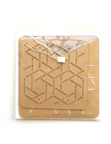 Conjunto de 2 moldes para estêncil sashiko - Musubi-Kasane-Kikkou