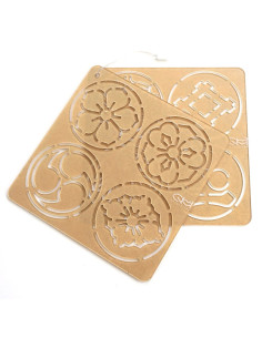 Conjunto de 2 moldes para estêncil sashiko - Ka-mon