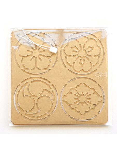 Conjunto de 2 moldes para estêncil sashiko - Ka-mon