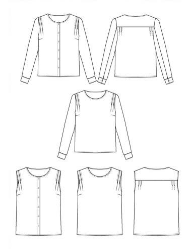 Padrão de blusa Bellini - Maison Fauve