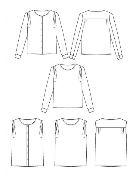 Padrão de blusa Bellini - Maison Fauve