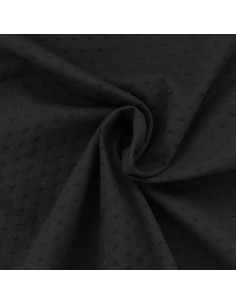 Tecido de algodão plumetis - Preto