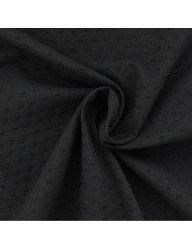 Tecido de algodão plumetis - Preto