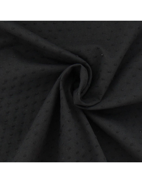 Tecido de algodão plumetis - Preto
