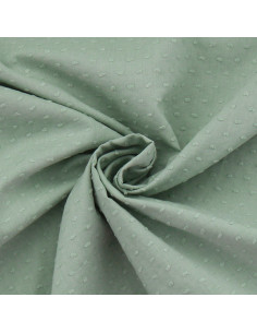 Tecido de algodão plumetis - Verde acinzentado