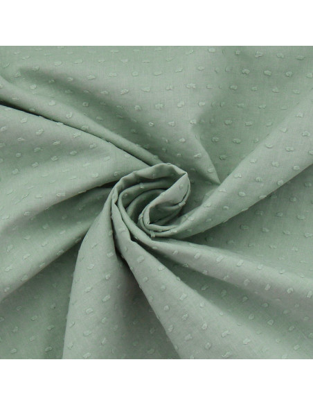 Tecido de algodão plumetis - Verde acinzentado