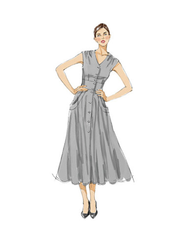 Molde de vestido - Vogue 8577
