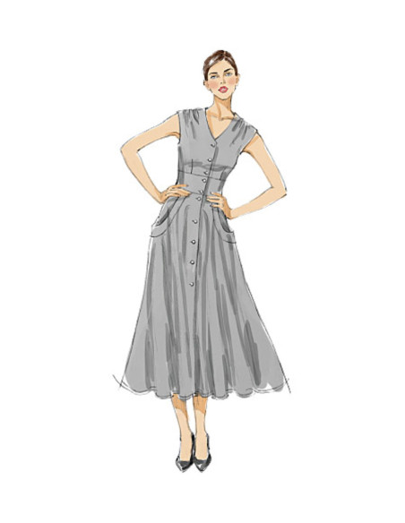 Molde de vestido - Vogue 8577