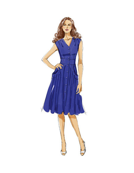 Molde de vestido - Vogue 8577
