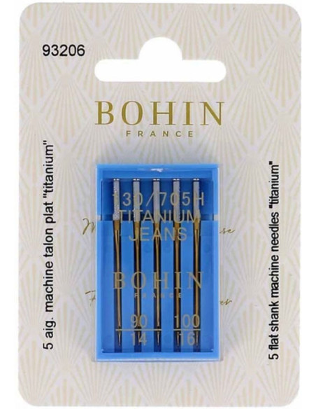 Agulhas de máquina de titânio especial para jeans Bohin