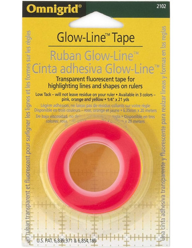 Fita Glow-Line Tape para réguas de patchwork - 3 rolos