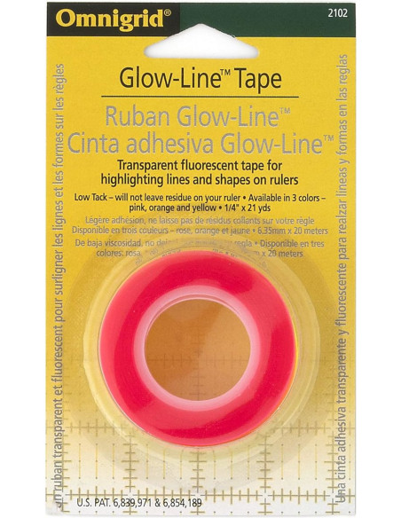 Fita Glow-Line Tape para réguas de patchwork - 3 rolos