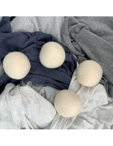 Conjunto de 4 bolas de secagem de lã para máquina de secar roupa