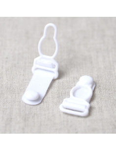Conjunto de 4 presilhas de ligas em plástico - Branco