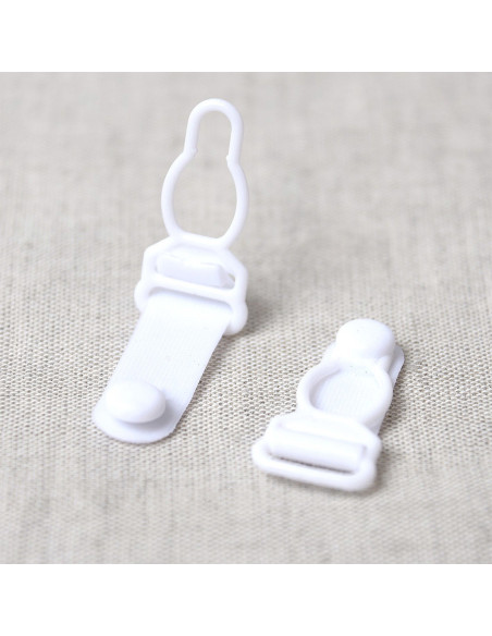Conjunto de 4 presilhas de ligas em plástico - Branco