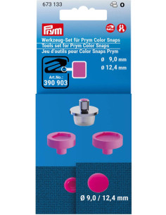 Conjunto de ferramentas para aplicação de botões de pressão Color Snaps 9 e 12,4 mm