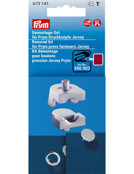 Kit de desmontagem para botões de pressão Jersey Prym