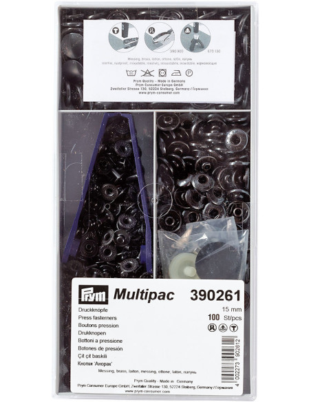 Multipac de 100 molas de pressão Anorak - Bruni 15 mm