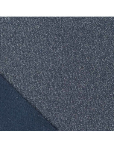 Tecido de malha lurex - Azul