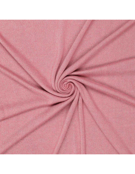 Tecido de malha lurex - Rosa
