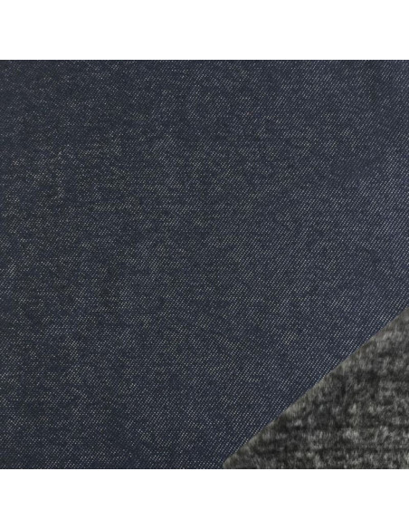 Tecido jegging moletom polar - Azul denim