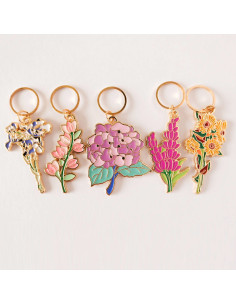 Conjunto de 5 marcadores de malha - Flores da primavera 2