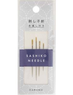 Pacote de 4 agulhas sashiko Daruma