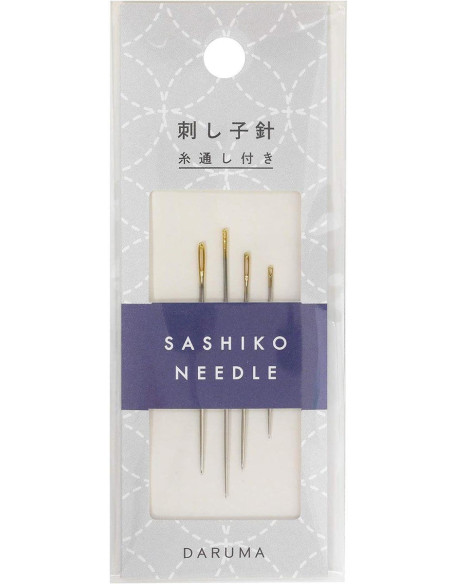 Pacote de 4 agulhas sashiko Daruma
