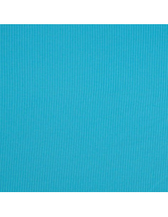 Tecido jersey de algodão canelado - Azul turquesa 2