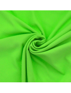 Tecido jersey de algodão canelado - Verde maçã