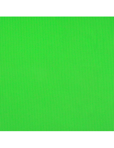 Tecido jersey de algodão canelado - Verde maçã