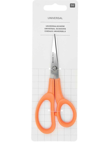 Tesoura universal laranja Rico Design 15 cm