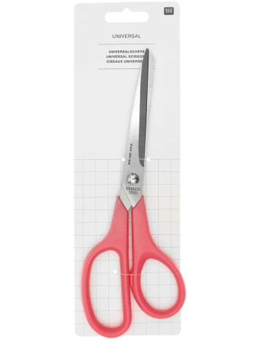 Tesoura universal rosa fluorescente Rico Design 23 cm