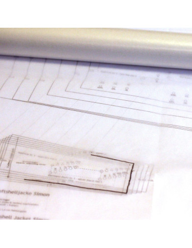 Rolo de papel cristal para moldes de costura - 70 cm x 15 metros