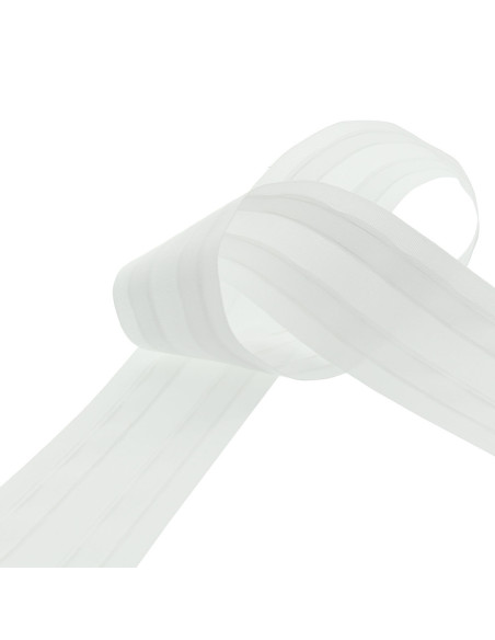 Fita franzidora para pregas automáticas - Branco 70 mm
