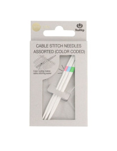 Conjunto de 3 agulhas de torção com códigos de cores Tulip