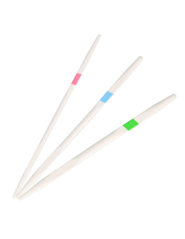Conjunto de 3 agulhas de torção com códigos de cores Tulip