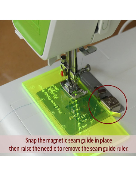 Regra guia de costura com guia de costura magnético Madam Sew