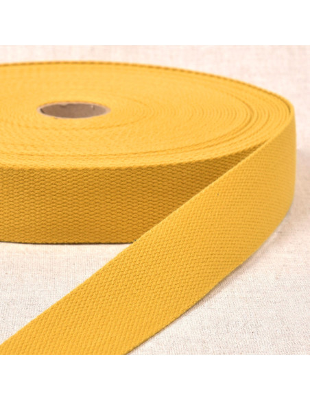 Cinta de poliéster com aparência de algodão - Amarelo