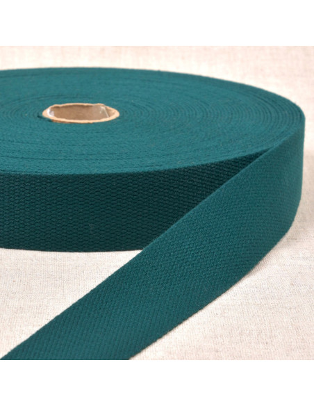 Correia de poliéster com aparência de algodão - Verde garrafa