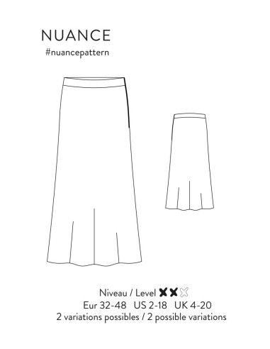 Molde de saia Nuance - Atelier Scämmit