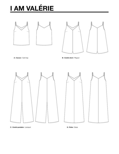Padrão de macacão e vestido Valérie - I am patterns