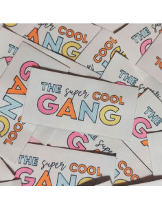 Conjunto de 6 etiquetas tecidas - The super cool GANG