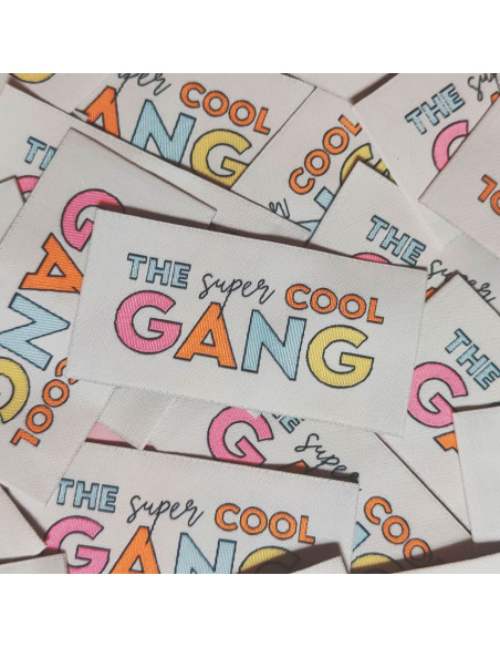 Conjunto de 6 etiquetas tecidas - The super cool GANG
