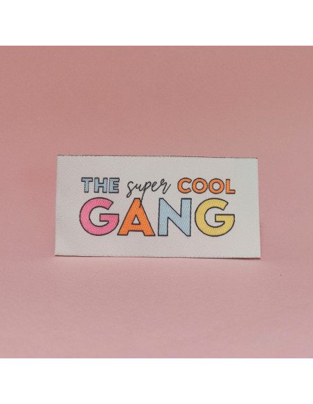 Conjunto de 6 etiquetas tecidas - The super cool GANG